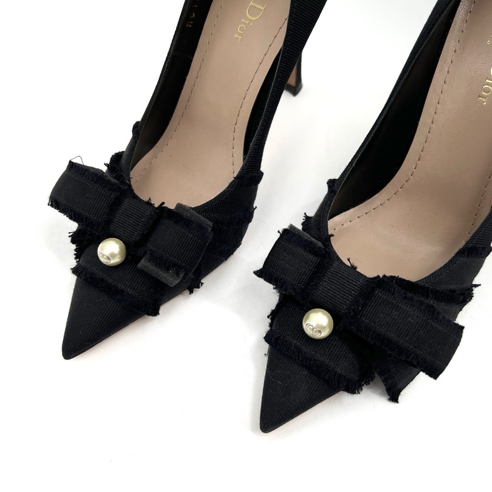 Dior Black Women's Shoes with Bow Detail Dior Adiorable Pump Box size 36 Pointed - Picture 13 of 16